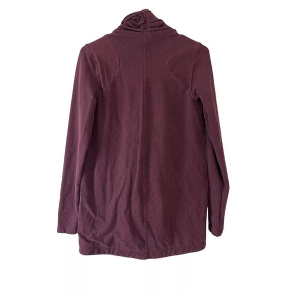 Lululemon That's a Wrap Heathered Bordeaux Drama Button Jacket Size 4 Small - Picture 4 of 10
